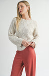 Irisha Diamond Pointelle Sweater - shopatgrace.com