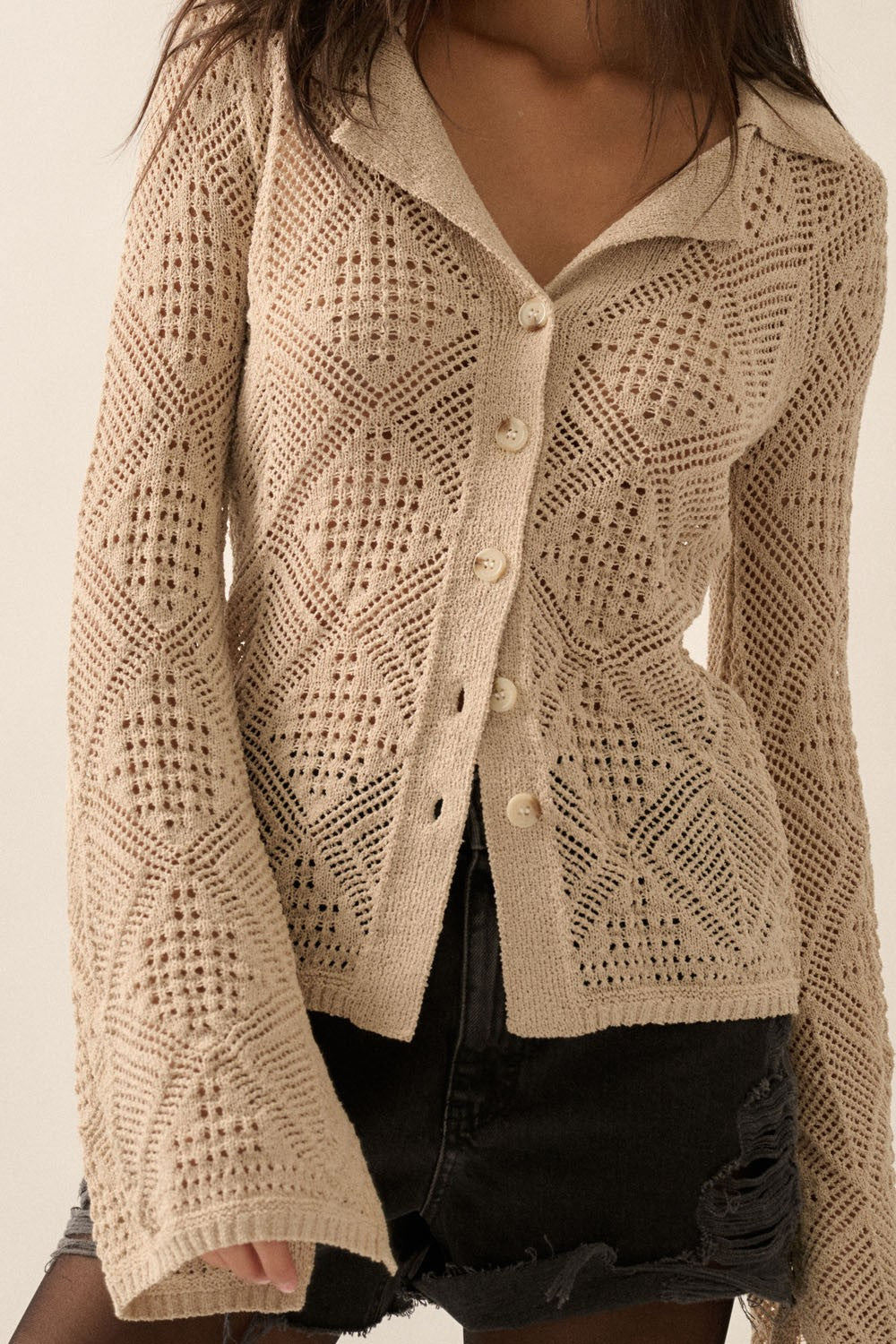 Kensley Bell Sleeve Cardigan - shopatgrace.com