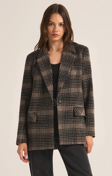 Kingston Relaxed Plaid Blazer - shopatgrace.com