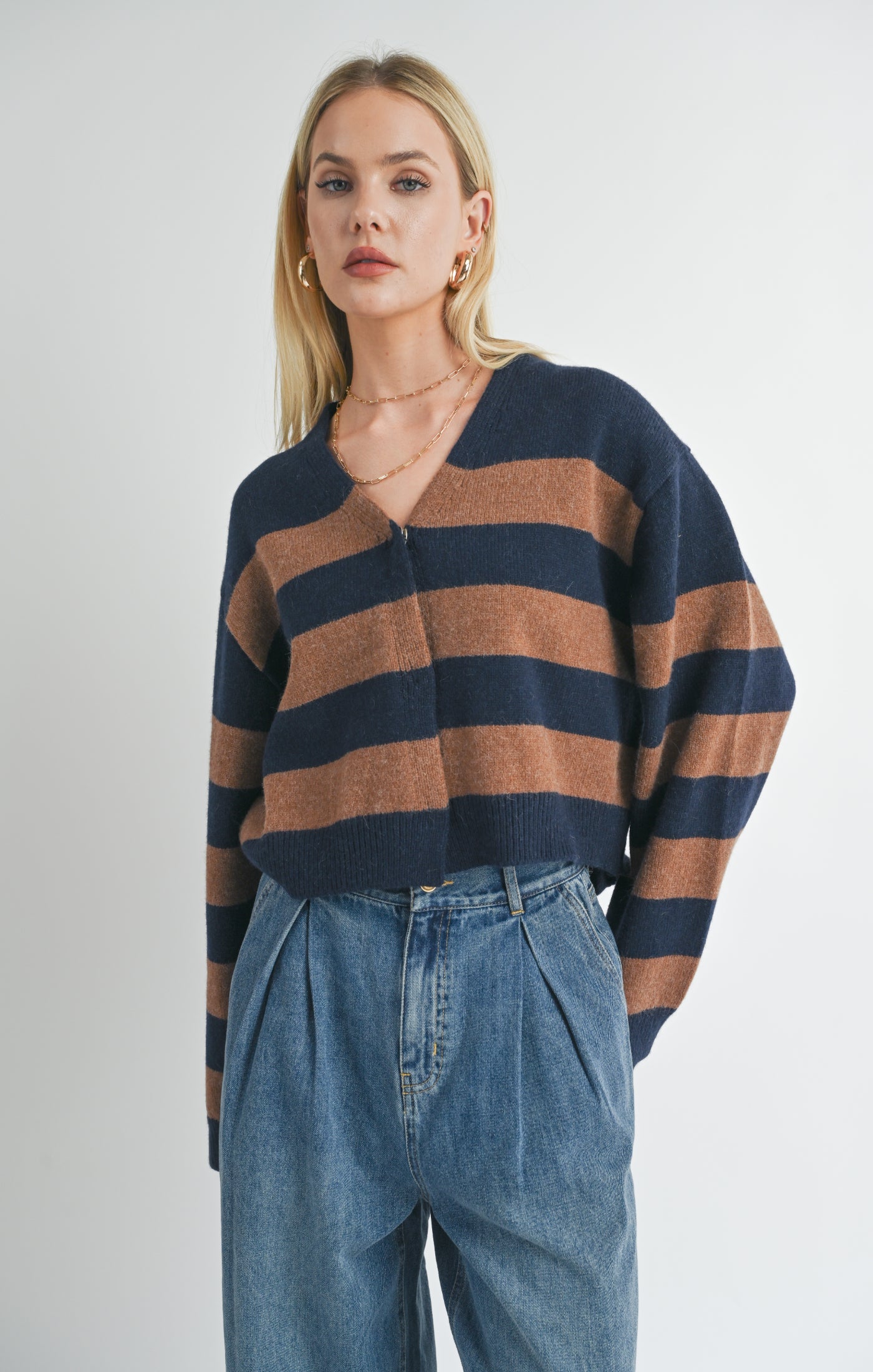 Liana Bold Stripe Cardi - shopatgrace.com