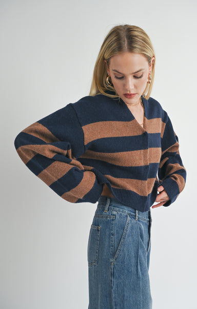 Liana Bold Stripe Cardi - shopatgrace.com