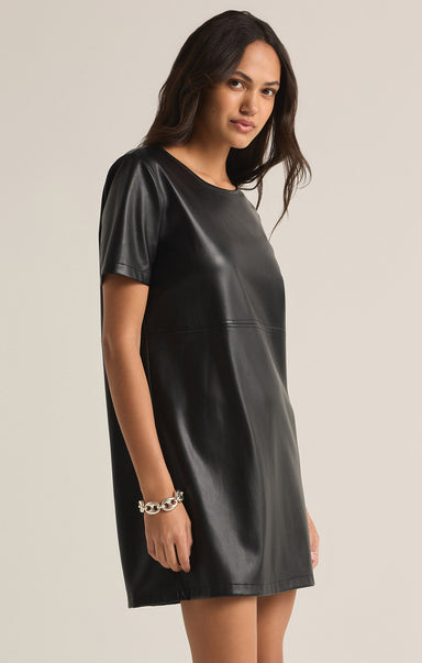 London Faux Leather Dress - shopatgrace.com