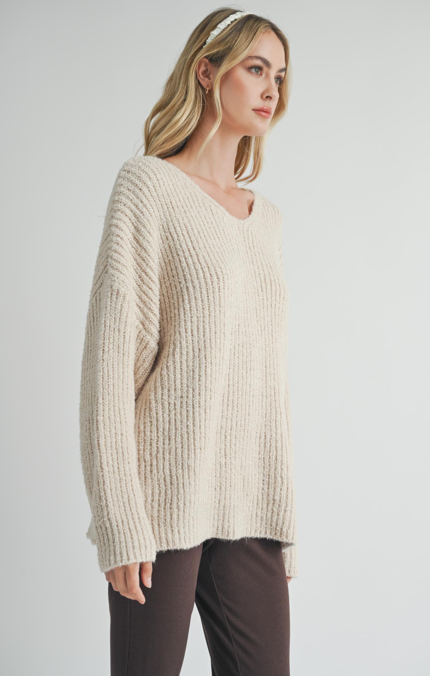 Malia V Neck Sweater - shopatgrace.com