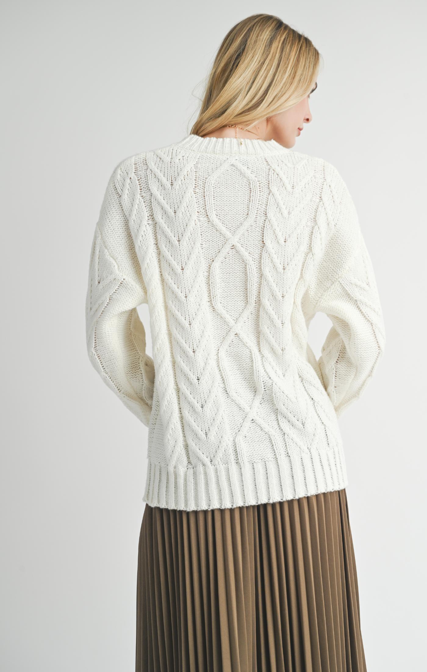 Montana Cable Knit Sweater - shopatgrace.com