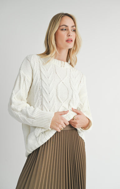 Montana Cable Knit Sweater - shopatgrace.com