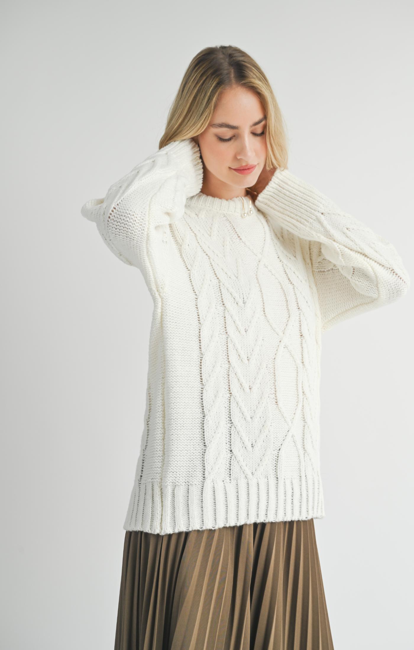 Montana Cable Knit Sweater - shopatgrace.com