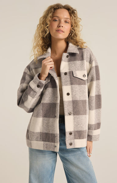 Preston Knit Plaid Jacket - shopatgrace.com