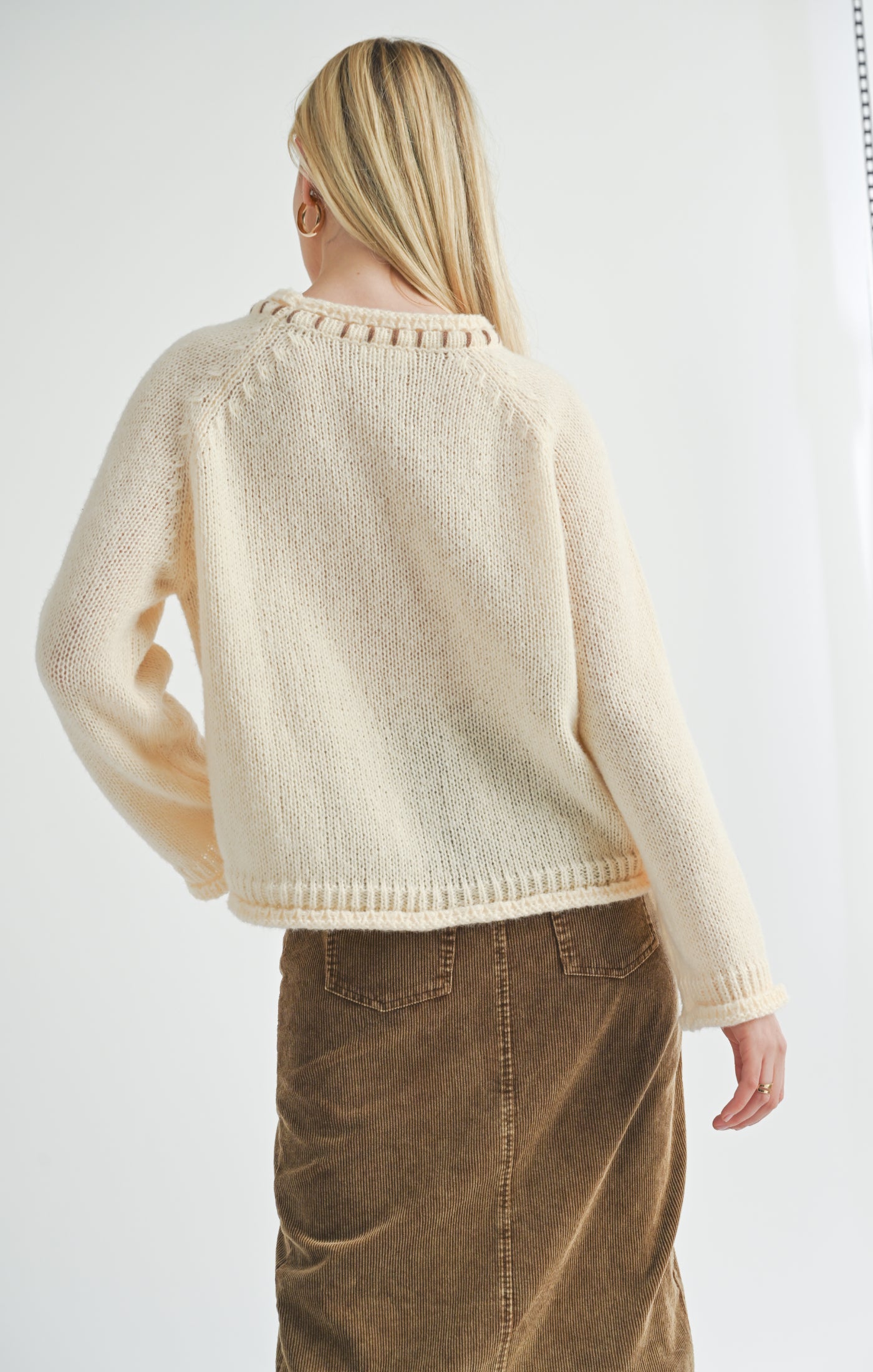 Reyna Stitch Detail Sweater - shopatgrace.com