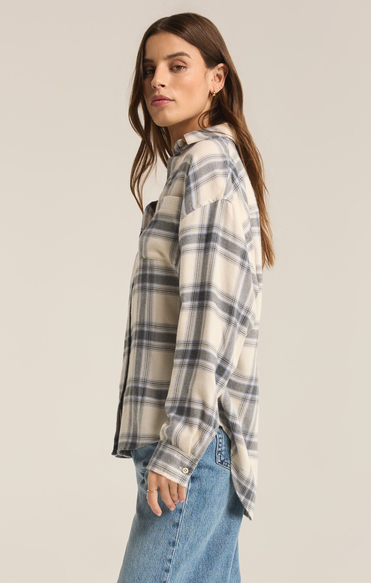 River Plaid Button Up - shopatgrace.com