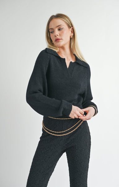 Scarlet Collared Sweater - shopatgrace.com