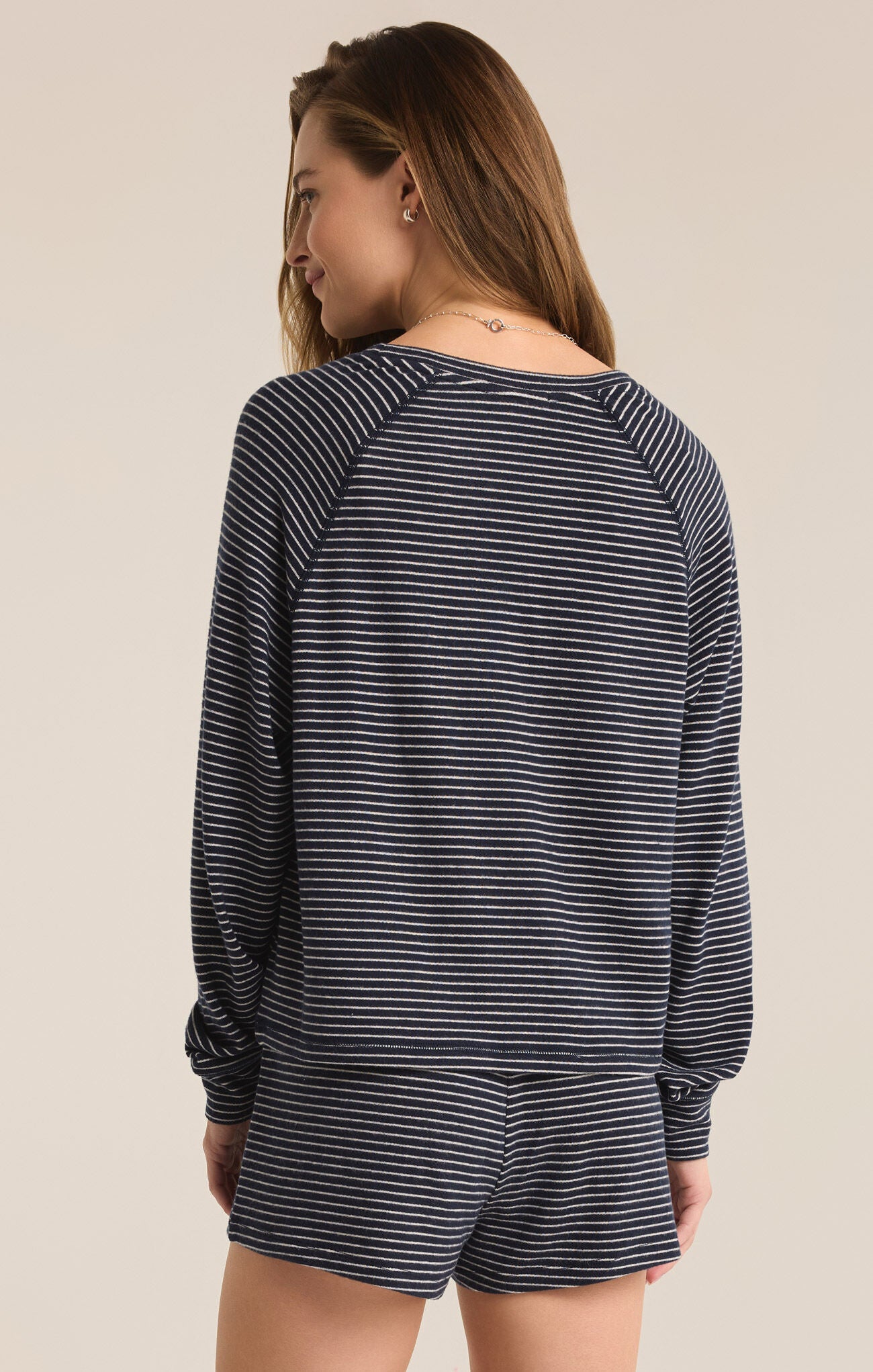 Staying In Stripe LS Top - shopatgrace.com