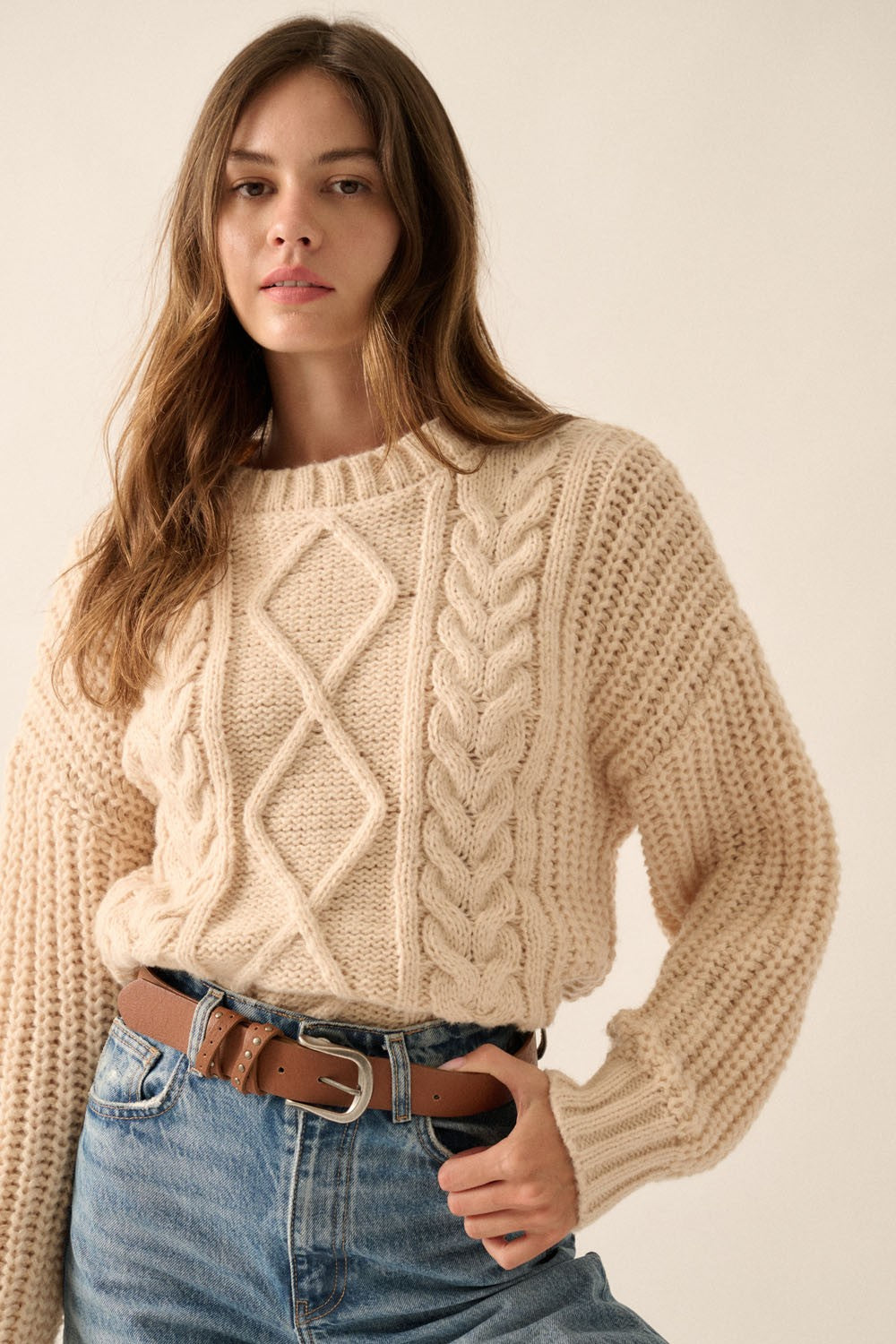 Taytum Cable Sweater - shopatgrace.com