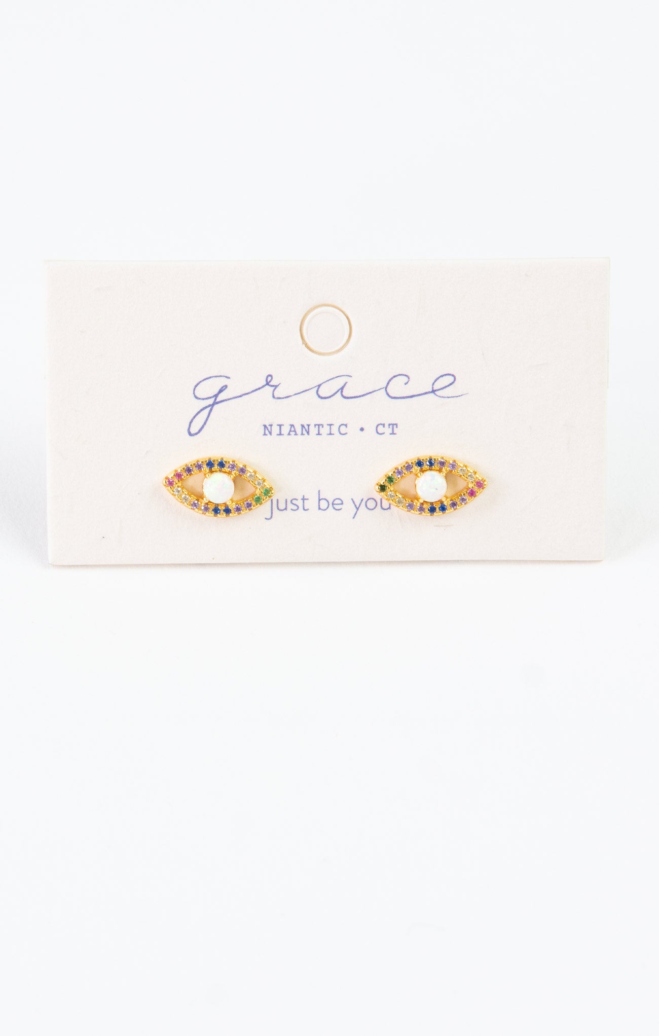 Reilly Opal Evil Eye Studs