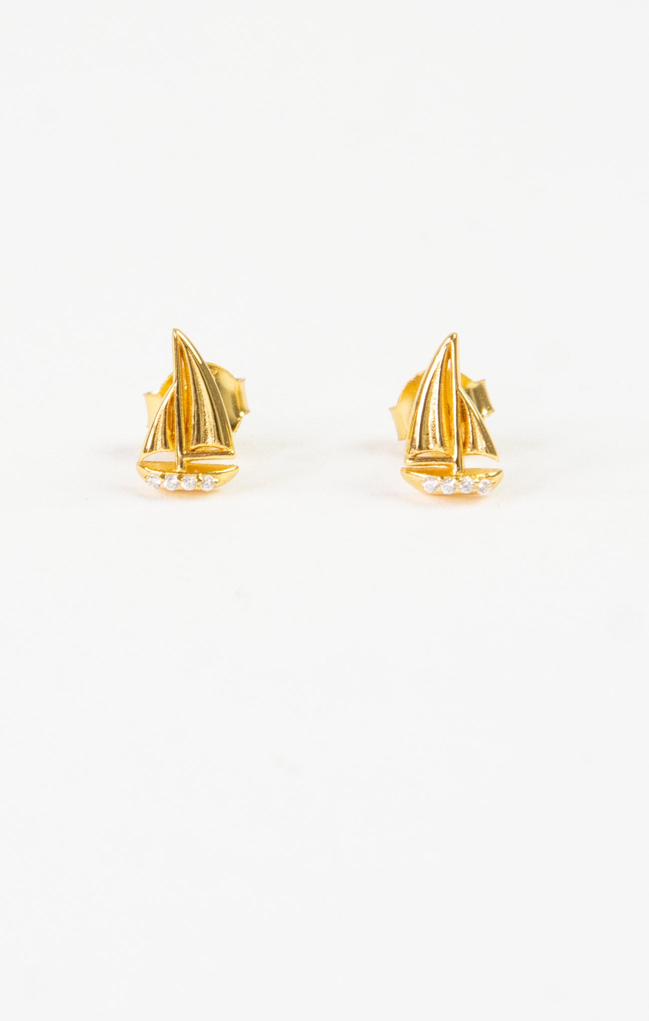 Zoe Petite Sparkling Sail Studs