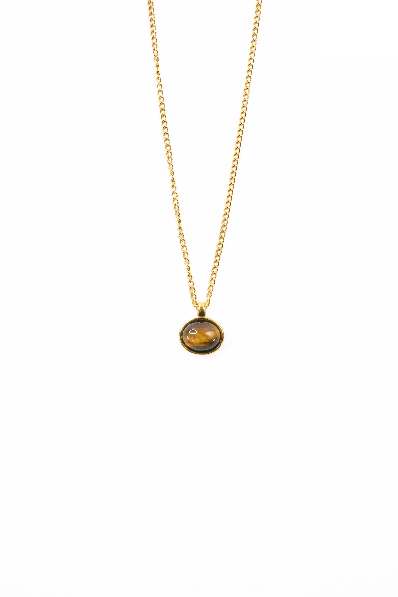 Classic Tiger's Eye Charm Necklace