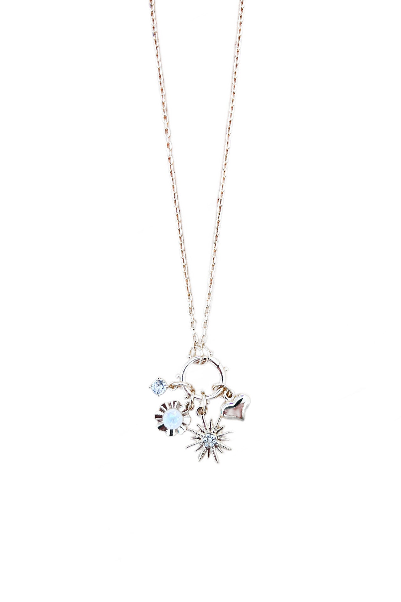 Gianna Glowing Star and Heart Multi Pendant Necklace