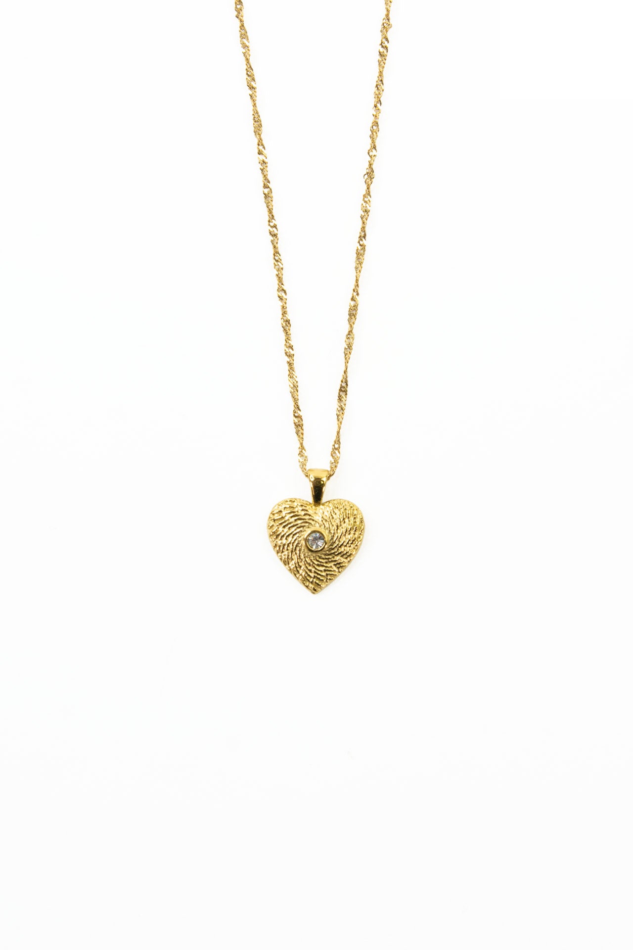 Ingrid Concentric Circle Heart Pendant Necklace