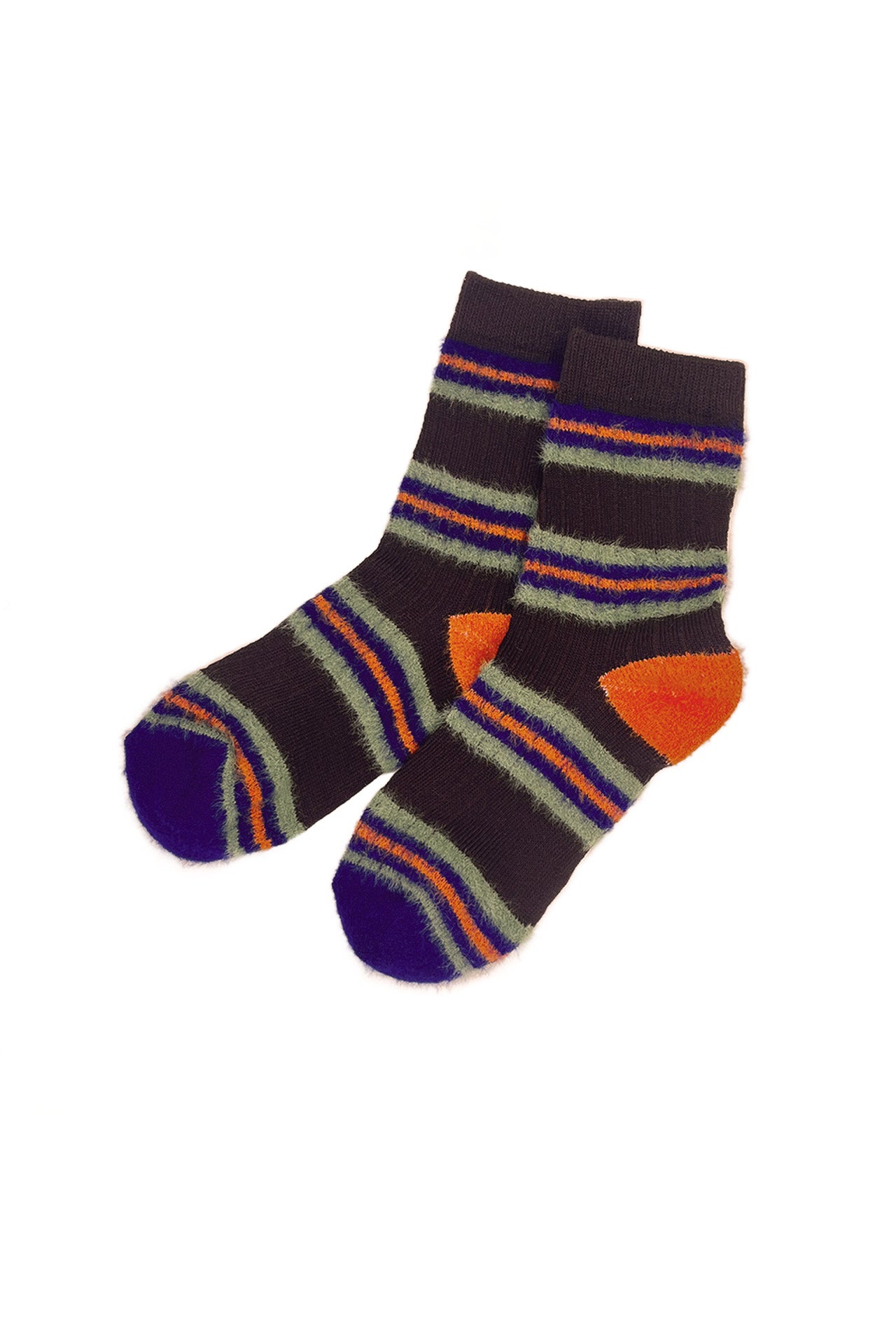 Leona Fuzzy Stripe Sock