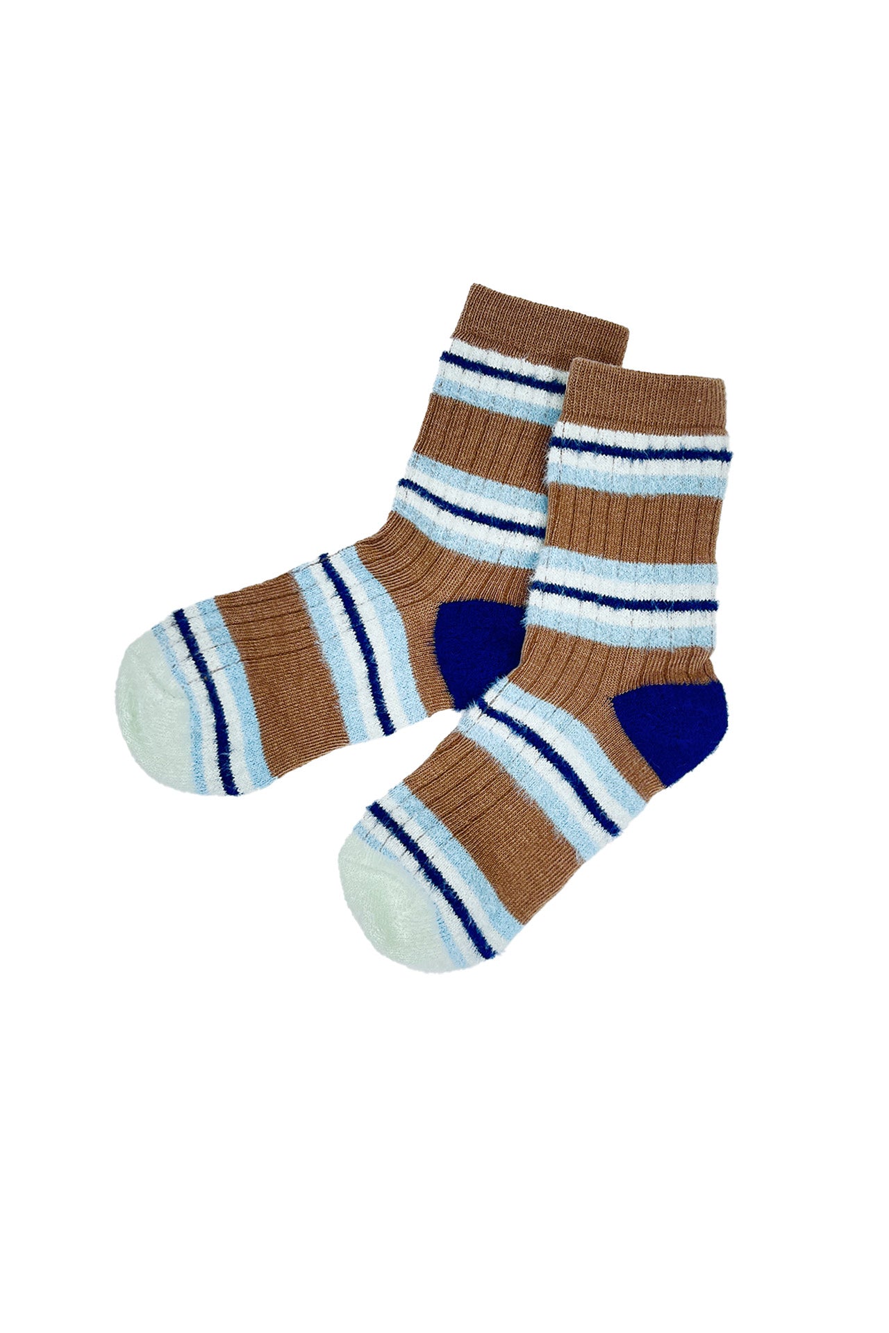 Leona Fuzzy Stripe Sock