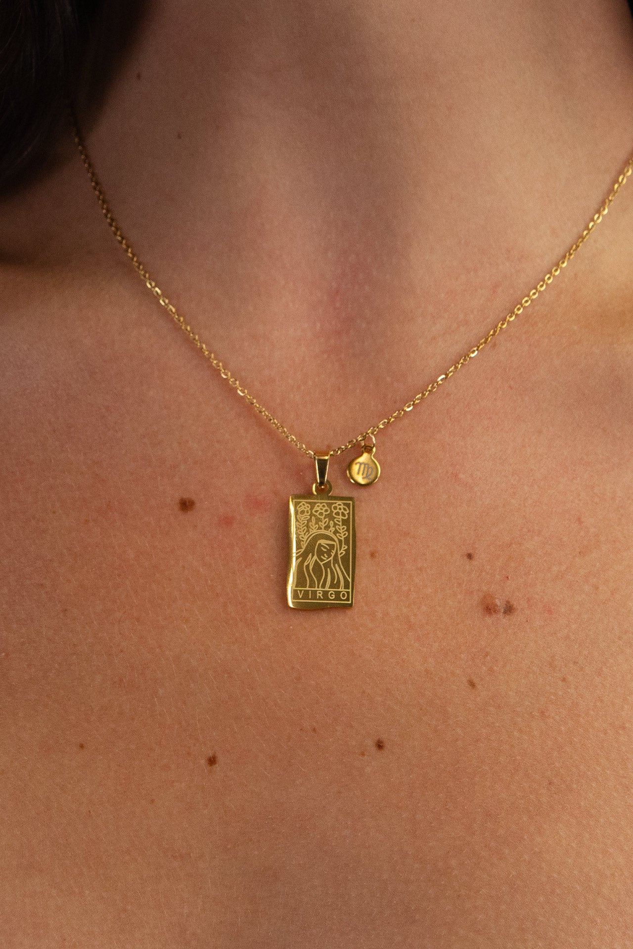 Vada's Zodiac Pendant Necklace - Virgo - shopatgrace.com