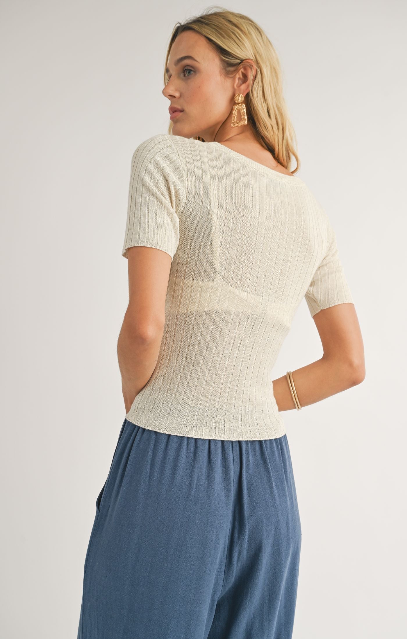 Zuri Ribbed Sweater Top