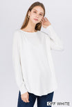 Boat Neck Cozy Sweater - S/M / OFF WHITE ShopatGrace.com