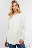 Boat Neck Cozy Sweater - S/M / IVORY ShopatGrace.com