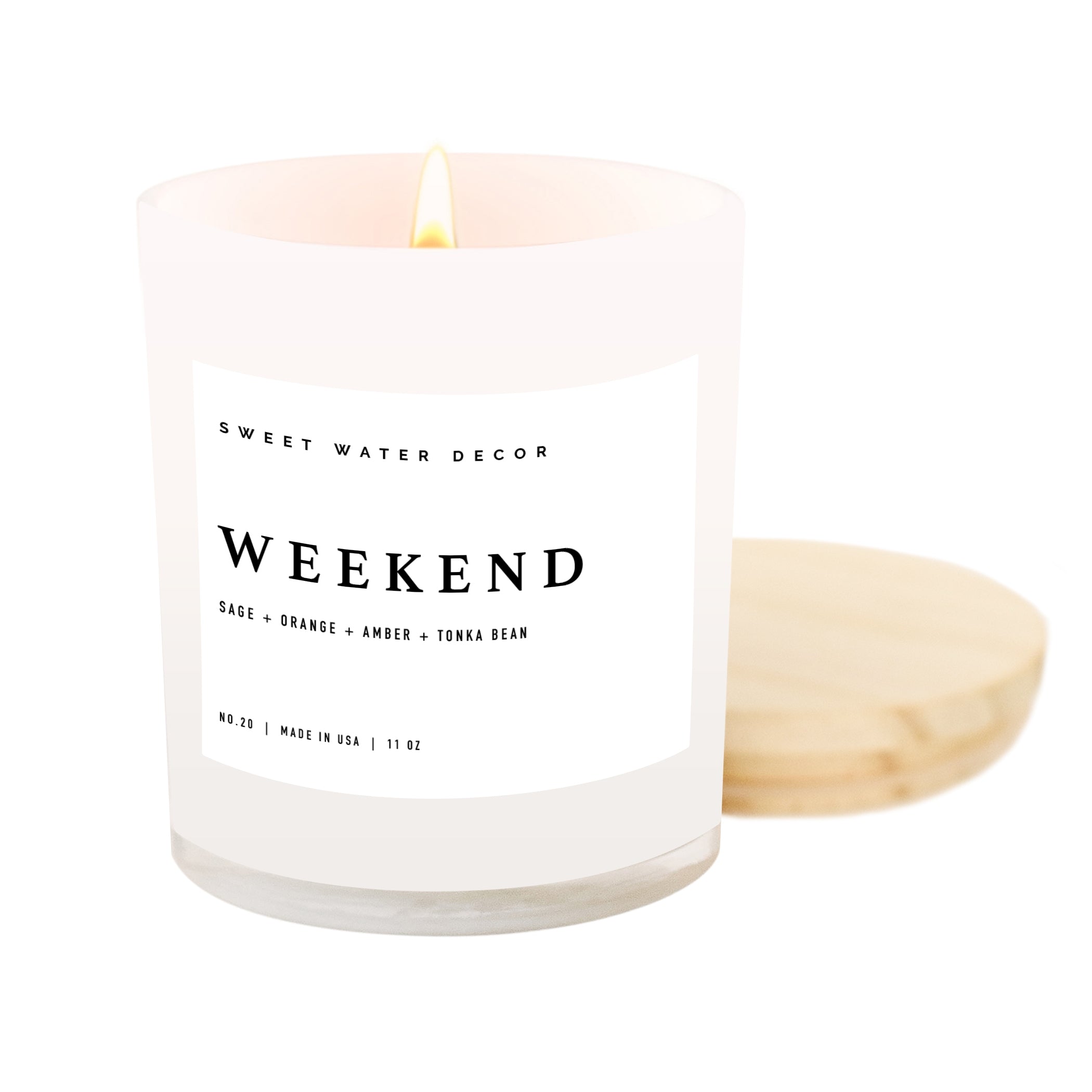 WEEKEND SOY CANDLE- Soy sweet water decor candle, weekend, 11 ounces