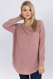 Boat Neck Cozy Sweater - S/M / SOFT PINK ShopatGrace.com